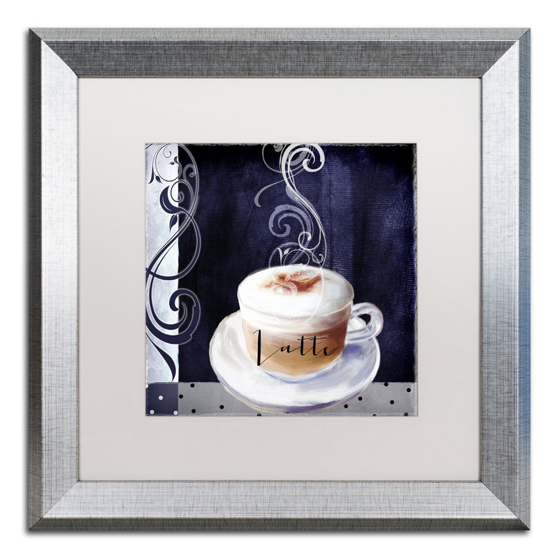«Cafe Blue II» par Jadaya, impression encadrée, Blanc, H 16 po x l 16 po x P 0,5 po