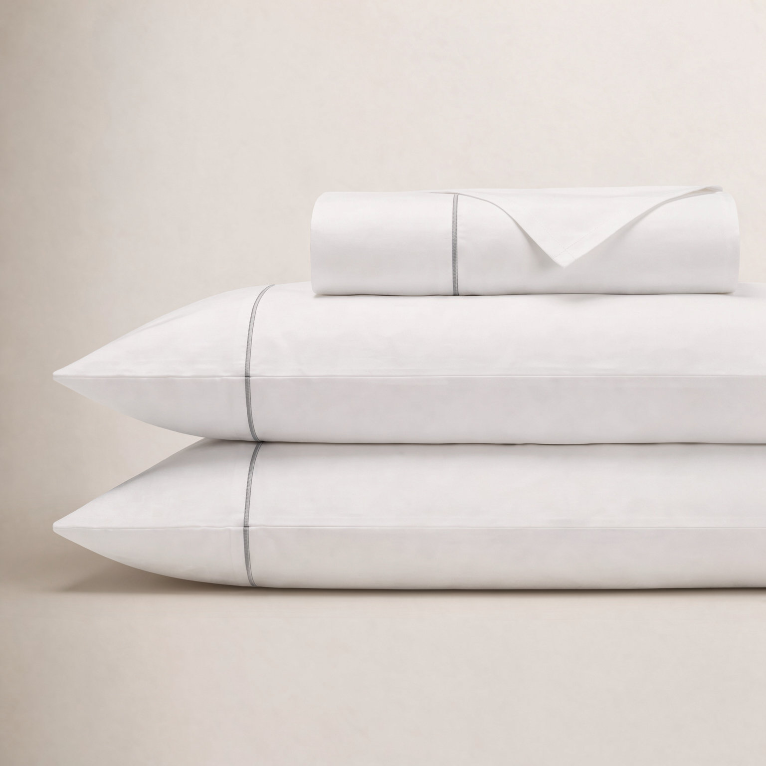 Evanston Cotton Sheet Set, King Sheet Set with 2 Pillowcases, Gray