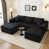 Black Plush Corduroy Fabric selected