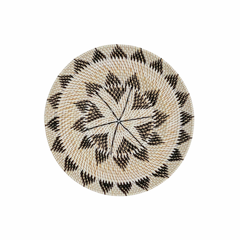 The Bohemian Wall Decor Collection Handmade Boho Abstract Solid Wood Wall Decor, 30cm H x 30cm W x 3cm D, White