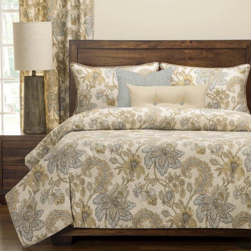 Margorie Brown/Gray Standard Cotton Modern & Contemporary Duvet Cover and  Insert Set