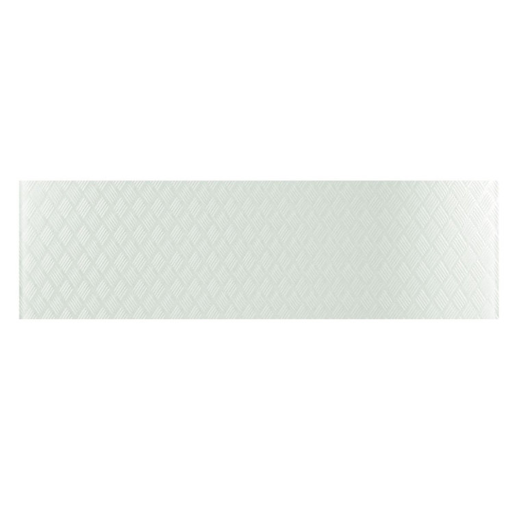 Elements Slip Resistant 4 in. x 12 in. Textured Glass Straight Edge Subway Floor Tile