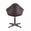 Fauteuil d'appoint pivotant à siège simple en cuir fleur 28 pouces