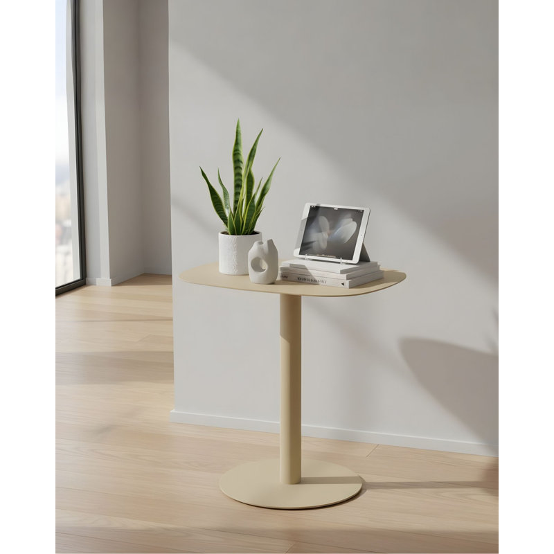 Ashlay Metal Side Table - End Table, Beige