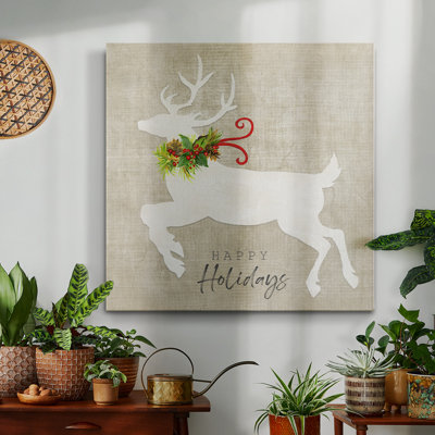 Flying Reindeer II-Premium Gallery Wrapped Canvas - Ready to Hang