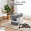 Cat Litter Box with Lid, Large Covered Cat Litter Tray with Top Entry