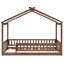 Structure de lit simple en noyer avec clôture, offrant un espace confortable pour la clôture en bois de taille-1744605763