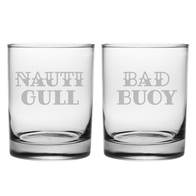 Ensemble de verres 14 oz. nauti goéland et incorrect 2 pièces
