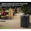 Ensemble de poubelles 29 gallons à couvercle ouvert en acier avec couvercle carré et mixte-92525578