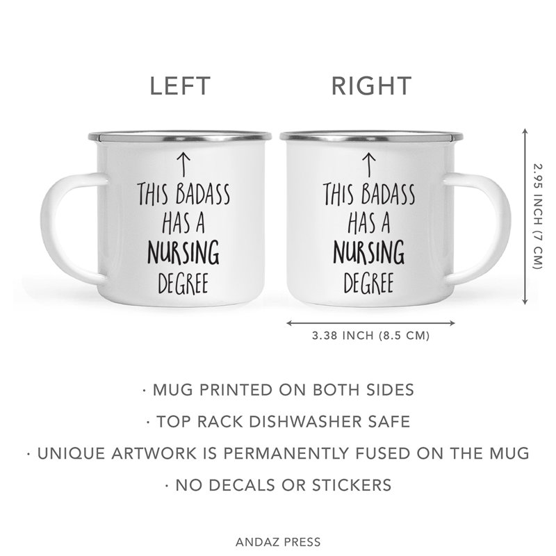 11 oz. Tasse à café en forme de feu de camp en acier inoxydable Graduation