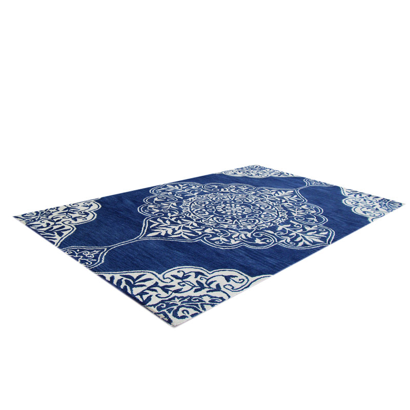 Kirman Damask Hand Woven Area Rug, Rectangle 153 x 244cm