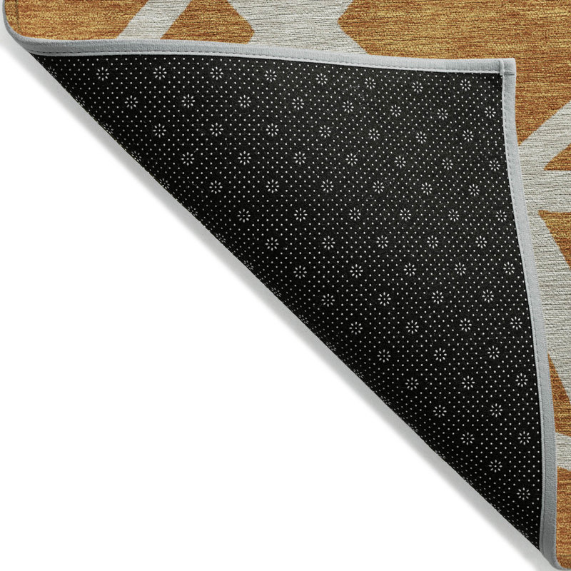 Addison 8' Round Copper Synthetic Washable Rug