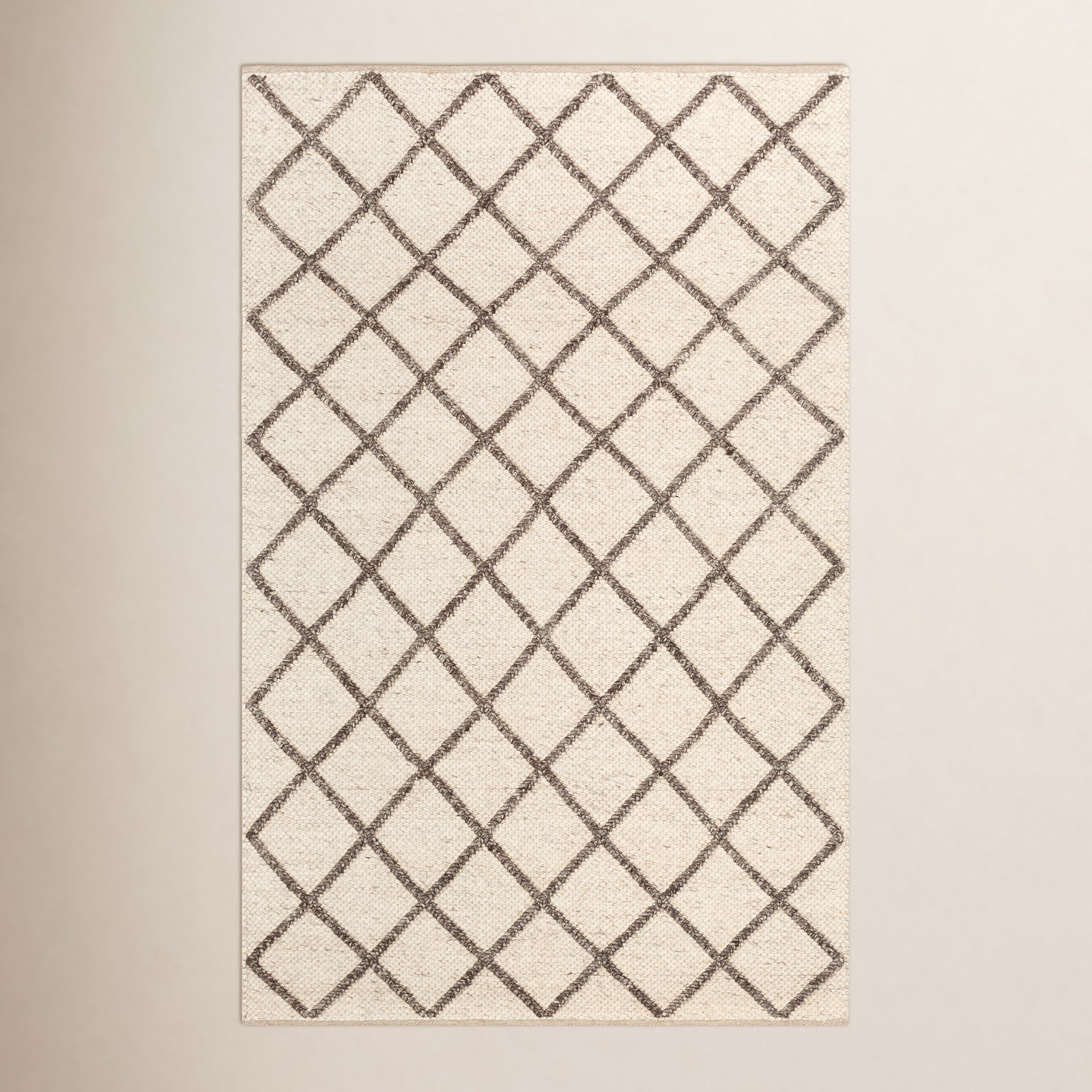 Brown Hand-Woven Floral Rug, Rectangle 2' x 3'