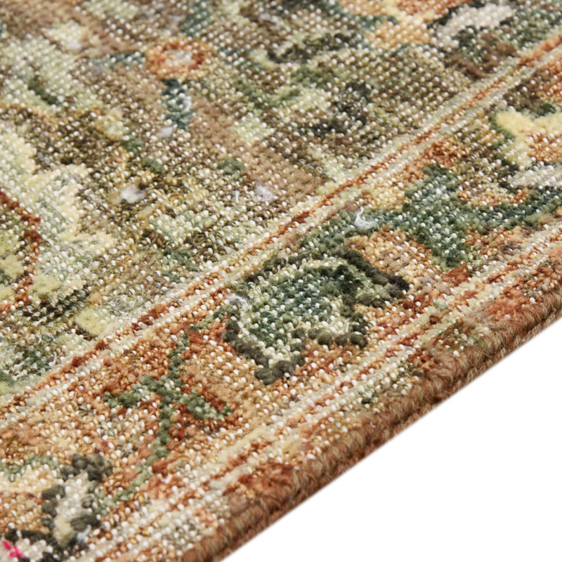 Oriental Handmade Hand-Knotted Area Rug in Brown, Rectangle 2' x 3'