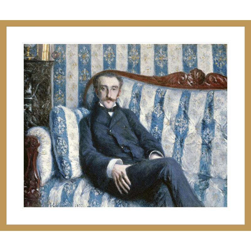 «Portrait De Monsieur R» par Gustave Caillebotte - Estampe numérique encadrée, H 33,5 po x l 39,85 po