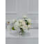 White Hydrangea Rose Centerpiece: French Country Silk Peony Arrangement