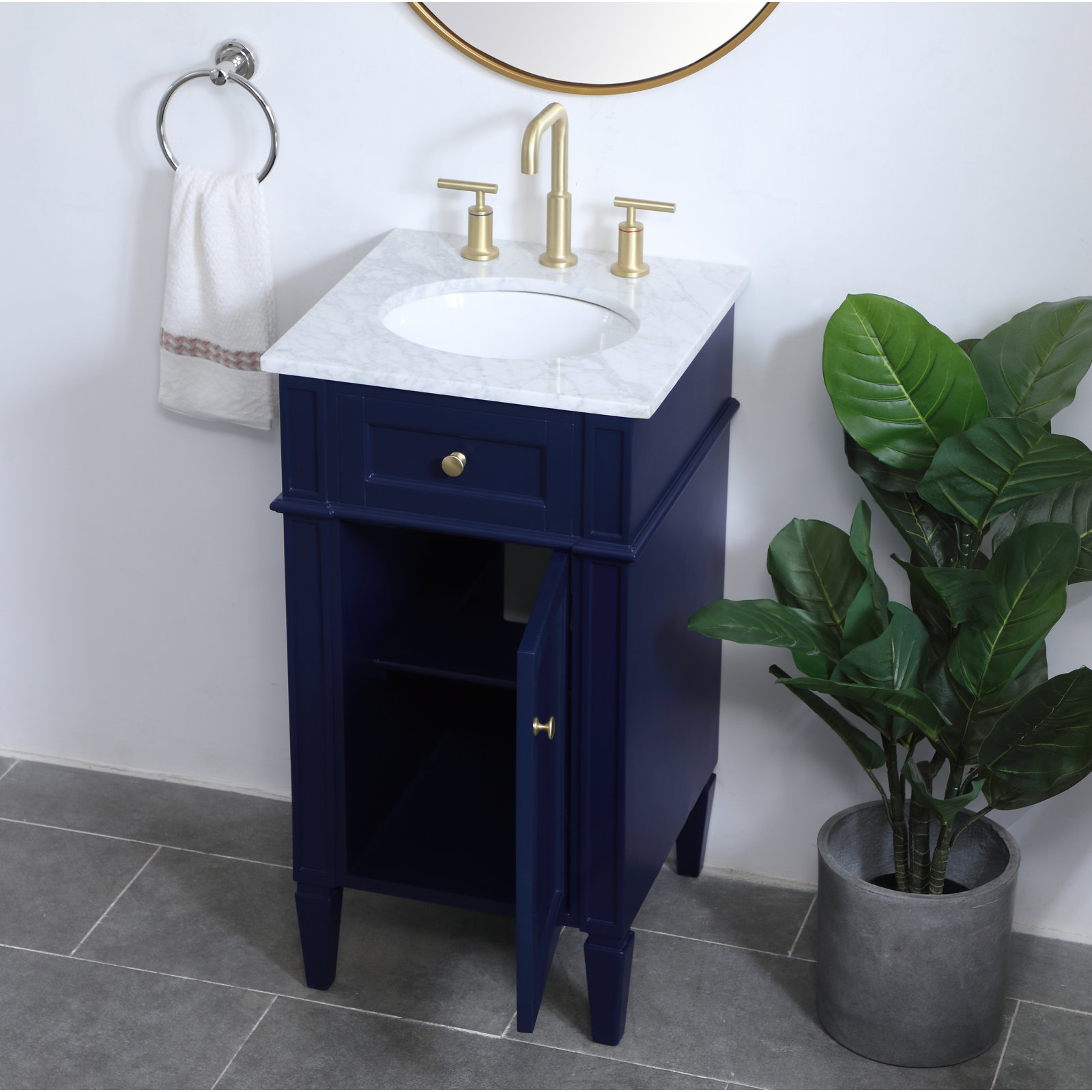 Rivers 18'' Single Bathroom Vanity, Blue