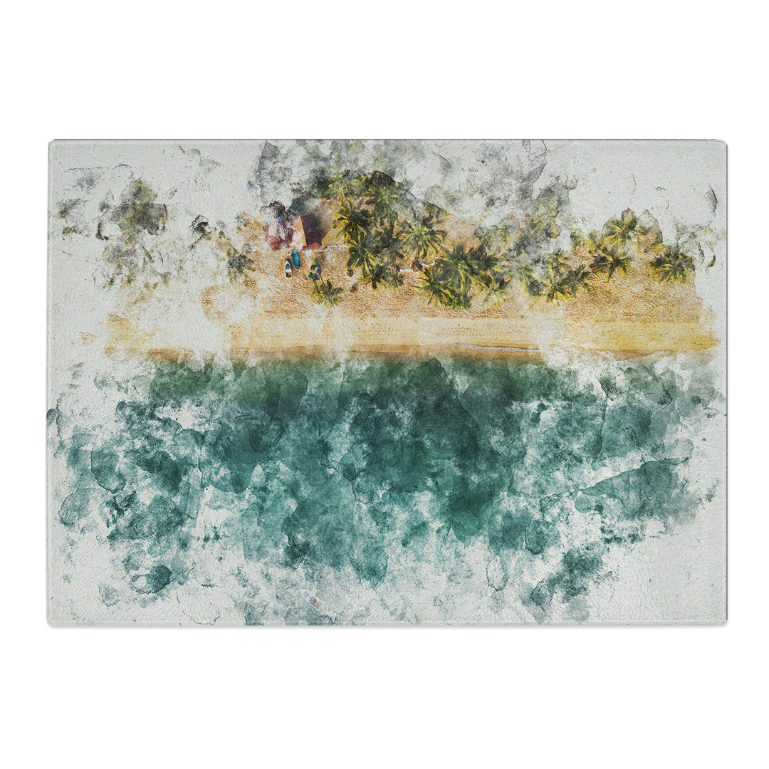 The Fishing Boat Watercolour Chopping Board