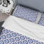 Motif ikat bleu - ensemble de housse de couette abstrait - microfibre de polyester-2003796830