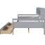 Élégant lit de jour gris, structure en lattes de bois, tablette de chevet et 2 tiroirs - multifonctionnel pour la décoration intérieure grise avec dossier, tablette, utilisation pratique et élégante-1011999818-1011999820