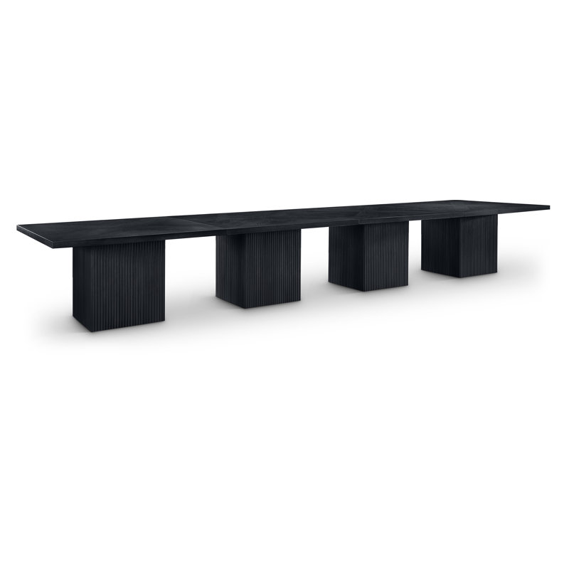 Belinda Rectangular Dining Table, Black, 31" H x 216" W x 54" L