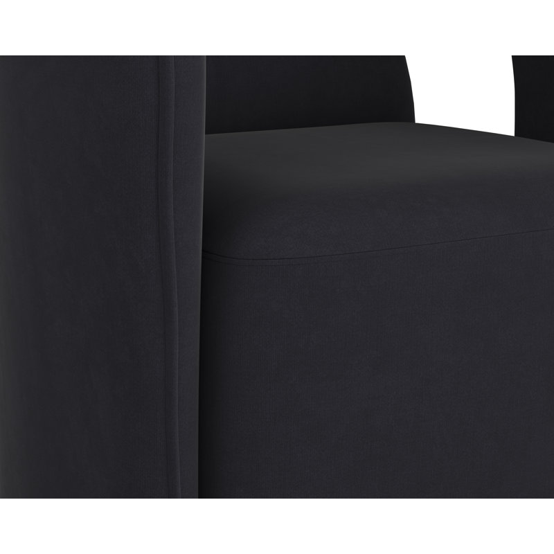 Kendrick Upholstered Arm Chair, Black