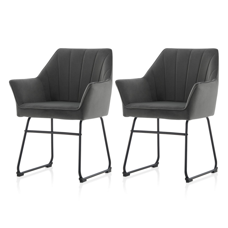 48 cm H Upholstered Armchair, Grey
