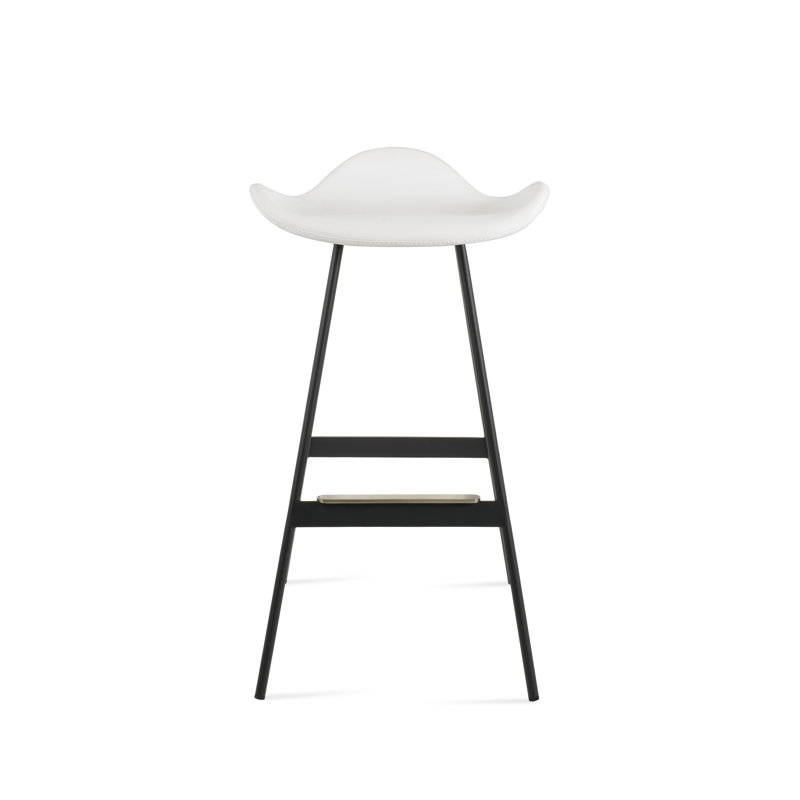 Tabouret Falcon Balat, Noir, Blanc PPM