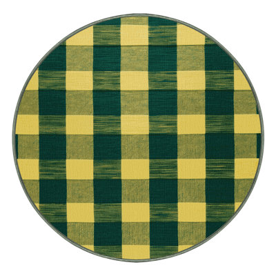 Machine Washable Botanical Brown Area Rug