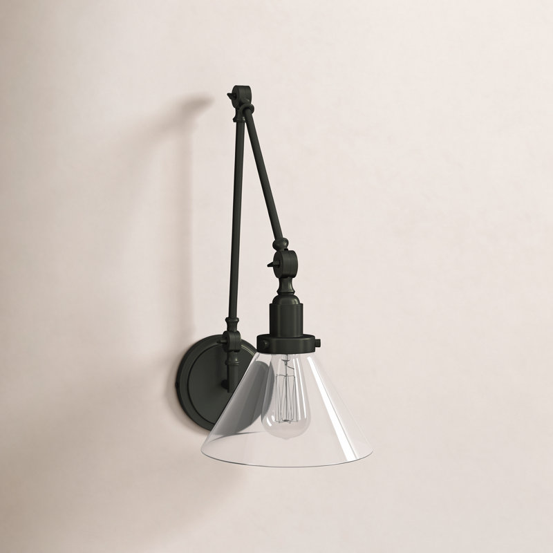 Catalina 1-Light Plug-in Swing Arm Wall Sconce, Bronze