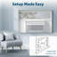 12000 Btu Window Air Conditioner - Cools 450 Sq.ft, 6 Modes, 24H Timer, Remote, Full View, Quiet, White