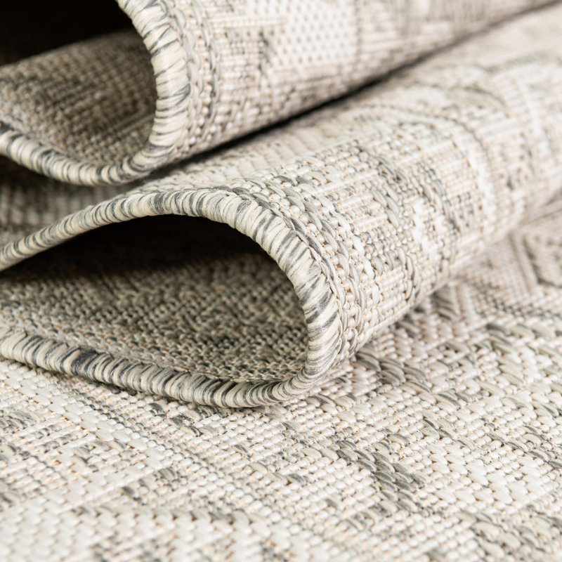 Outdoor Chand Area Rug Camel Color, Square 5'3"