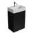 Black Marble Bathroom Vanity With Ceramic Sink - Freestanding Cabinet For Modern Bathrooms Kd 20" Cabinetry-718890436