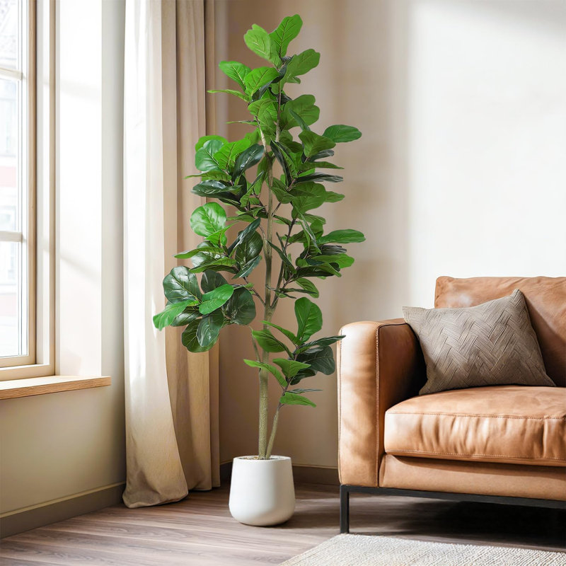 60" Artificial Fiddle Leaf Tree, 84" x 24"