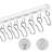 Ceiling Curtain Track Set 9.9 FT/3 Meter Self Adhesive Room Divider White