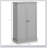 41 Inch Freestanding Kitchen Pantry Storage Cabinet With 12 Door Shelves, Double Doors, 5-Tier Shelving, And Adjustable Shelves, Paper Gray-2068287852