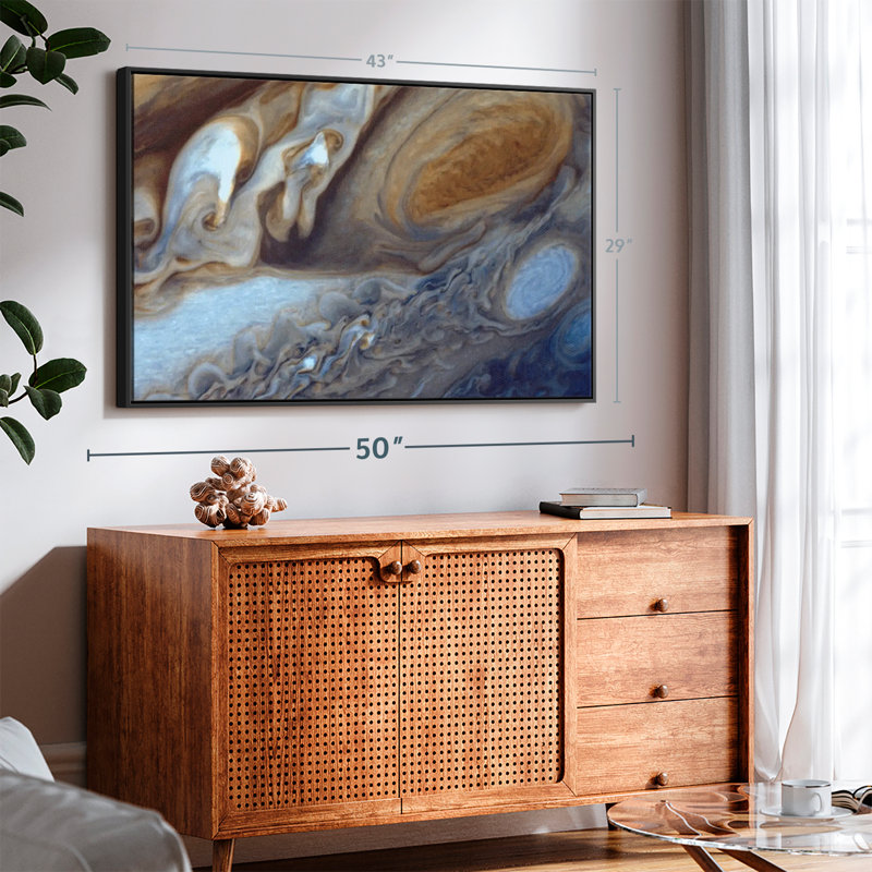 «Impression sur toile de formation de nuage de Jupiter», H 29 po x l 43 po