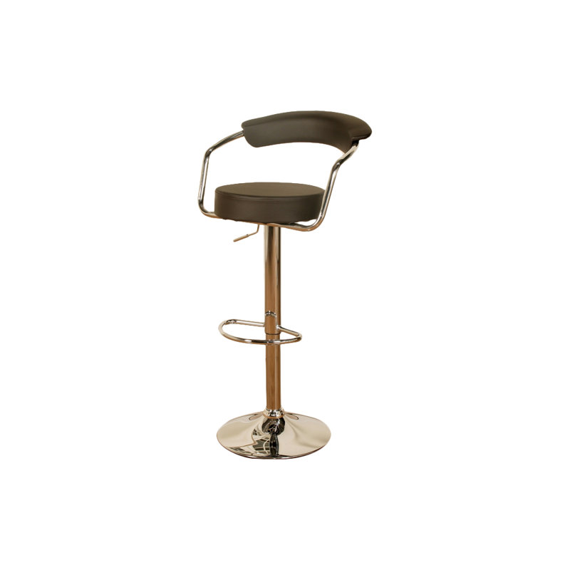 Swivel Upholstered Adjustable Height Counter Stool, Brown
