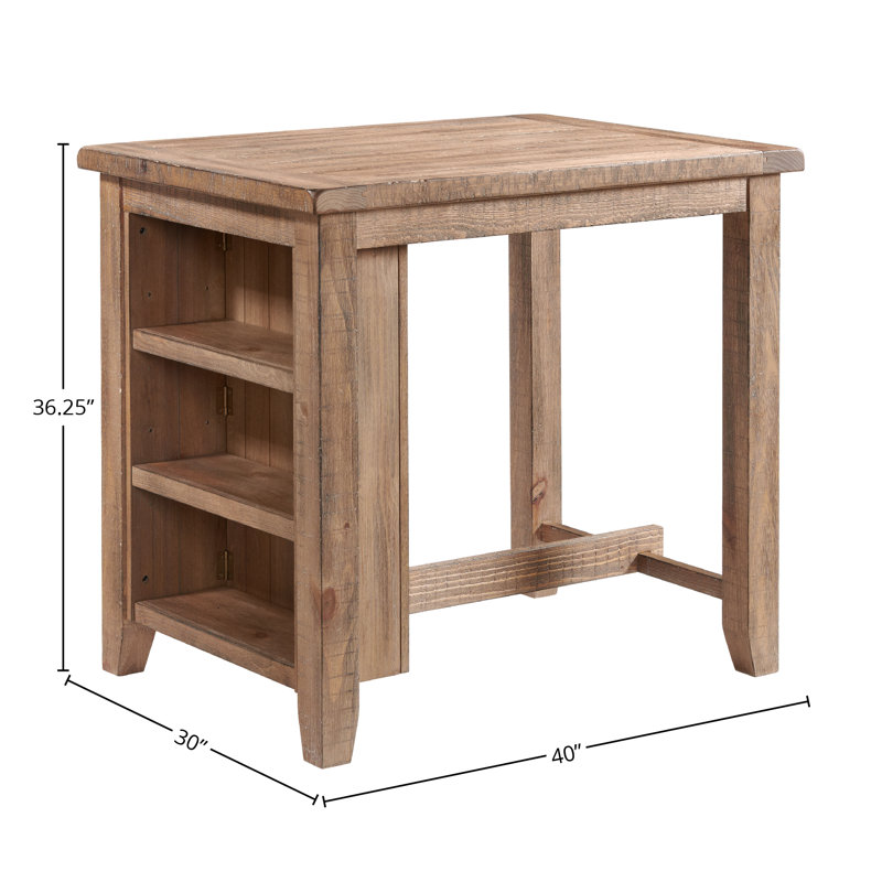 Table Labruna avec 3 tablettes ouvertes, Sandwash
