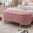 Elegant Upholstered Velvet Storage Ottoman With Button-Tufted,Storage Bench With Metal Legs For Bedroom,Living Room,Fully Assembled Except Legs,Pink-2010850866