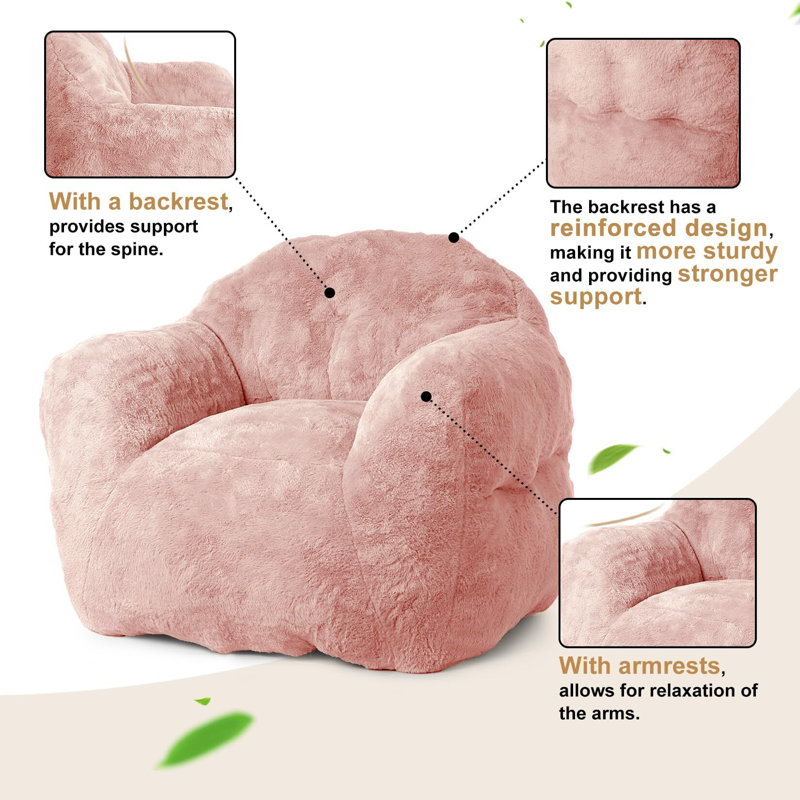 Aryanna 39 de large, Fausse fourrure rose