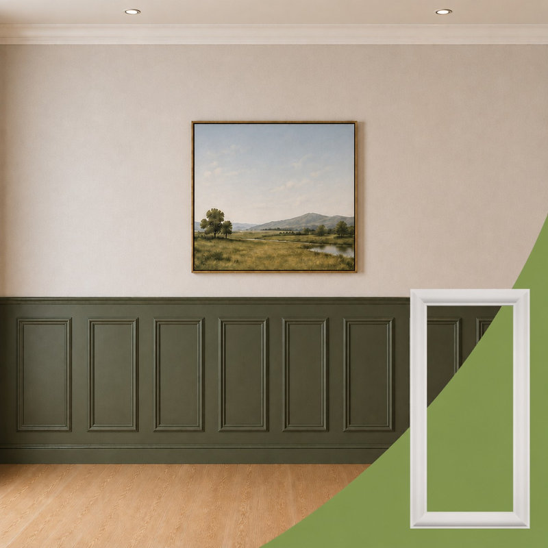 Ashford Moulded Classic Wainscot Wall Panel, 20" H x 16" W x 0.5" D, Square Panel