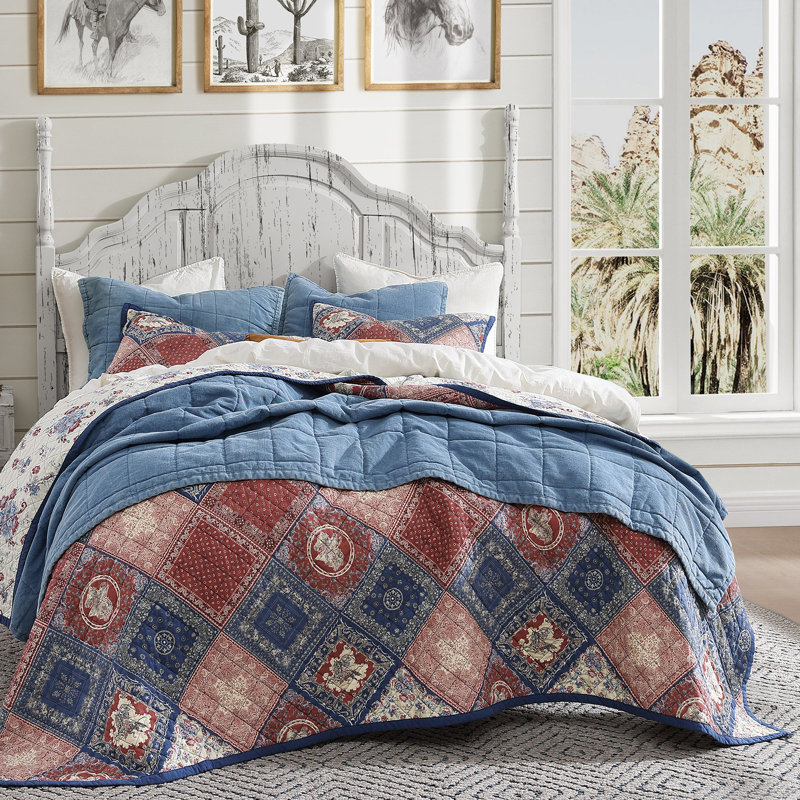 Ensemble de courtepointe en coton Tasha Polizzi, Courtepointe pour lit simple + 1 taie décorative 