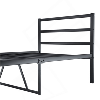 Metal Platform Bed Frame With Headboard, Sturdy Metal Frame, No Box Spring Needed(Twin)