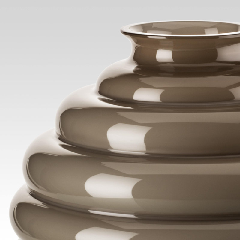 Deco Vase, White, 11.42" H x 10.24" W x 10.24" D