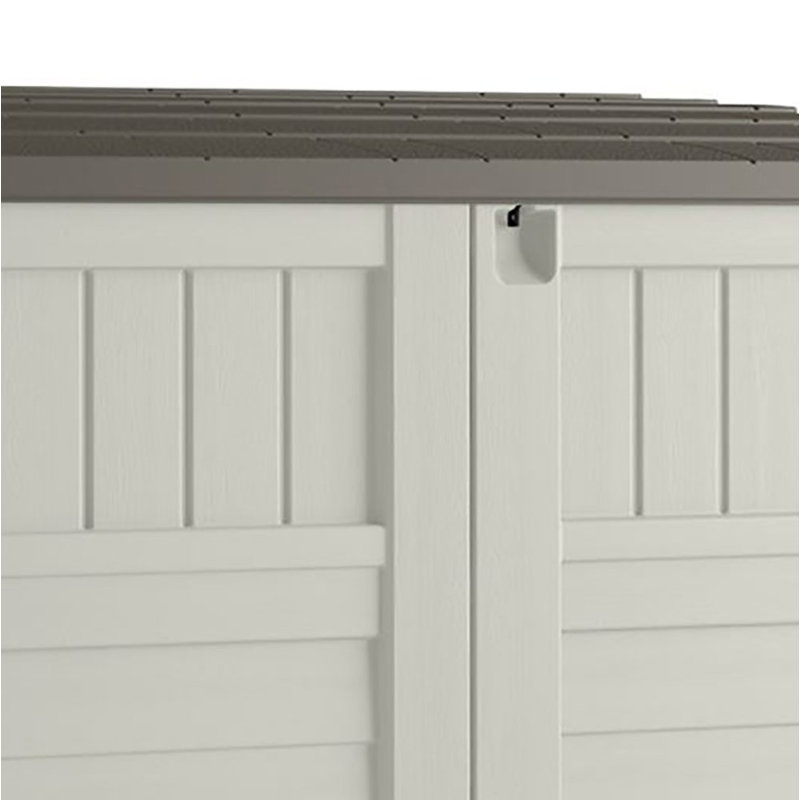 Suncast 53'' W 254.338 Gallons Resin Lockable Deck Box in Gray