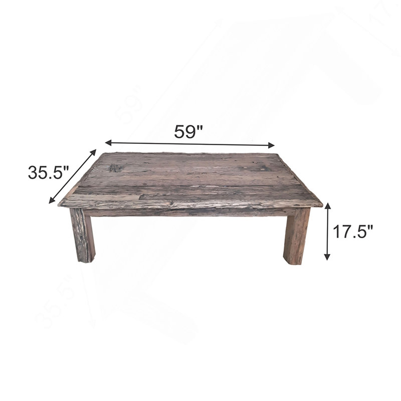 59X35.5X17.5" Rustic Coffee Table
