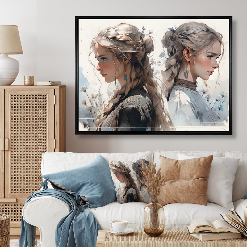 «Empowered Women - People», art mural, salon, H 12 po x l 20 po x P 1 po, Cadre flottant noir