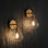 Applique murale 1 lumière en verre martelé (ensemble de 2)