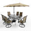 Ensemble de salle à manger rectangulaire pour 6 personnes 60 "avec parasol Alyah-60756109